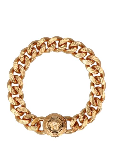 versace gold medallion bracelet|versace gold bracelet men.